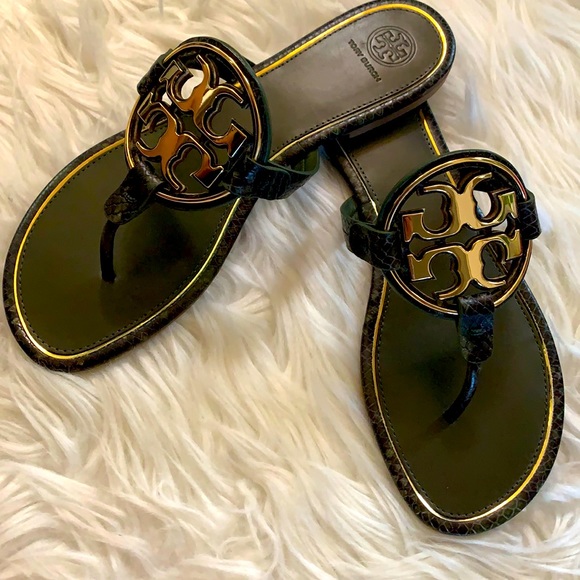 Tory Burch Shoes - TORY BURCH Miller metal Leccio Roccio snake print